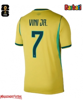 Brazilia Vinicius Junior #7 Tricou Fotbal Replică Mondial 2026 Barbati Acasa Brazilia Vinicius Junior #7 Tricou Fotbal Replică Mondial 2026 Barbati Acasa